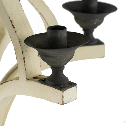 Distressed Wood 6-Light Farmhouse Chandelier
