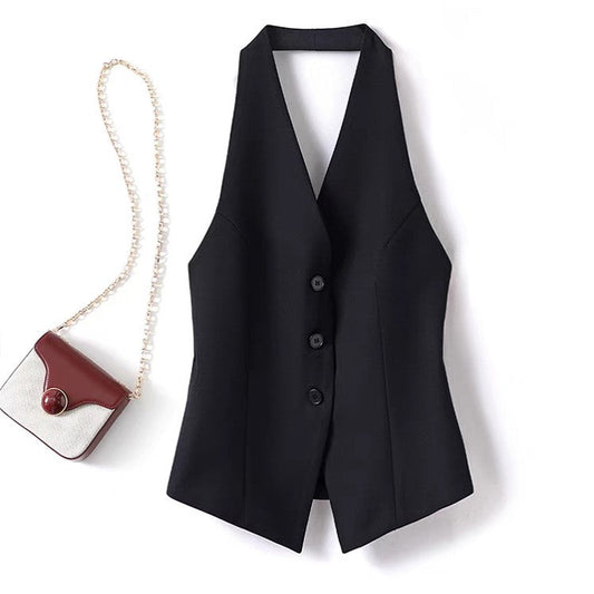 Aveline Buttoned Halter Vest