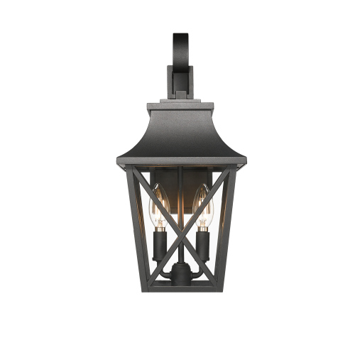 Large Black Outdoor Glass Wall Lantern