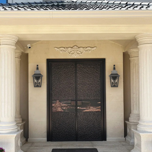 Large Black Outdoor Glass Wall Lantern