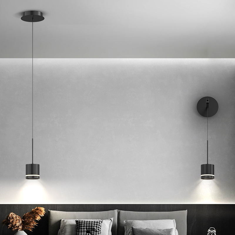 Dining Room Chandelier Modern Simple Personality Art Bedroom Bedside Chandelier / Black / Single head / Three color dimming