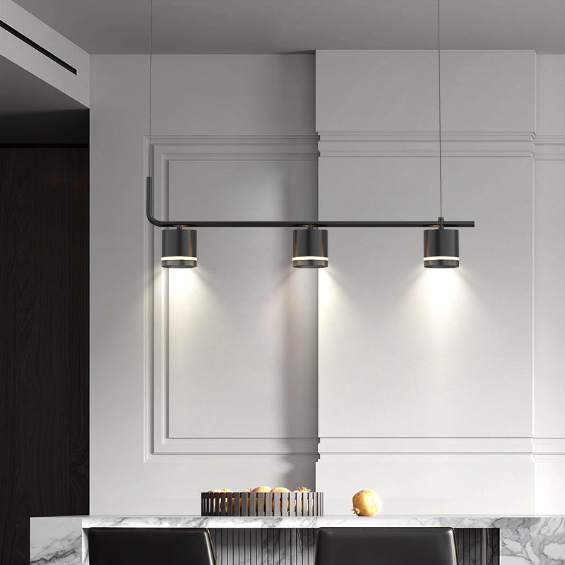 Dining Room Chandelier Modern Simple Personality Art Bedroom Bedside Chandelier / Black / 3heads / neutral light