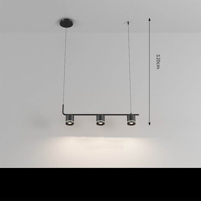 Dining Room Chandelier Modern Simple Personality Art Bedroom Bedside Chandelier / Black / 4heads / neutral light