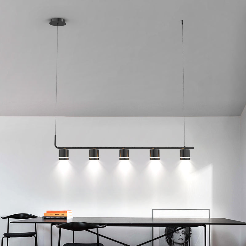 Dining Room Chandelier Modern Simple Personality Art Bedroom Bedside Chandelier / Black / 3heads / Three color dimming