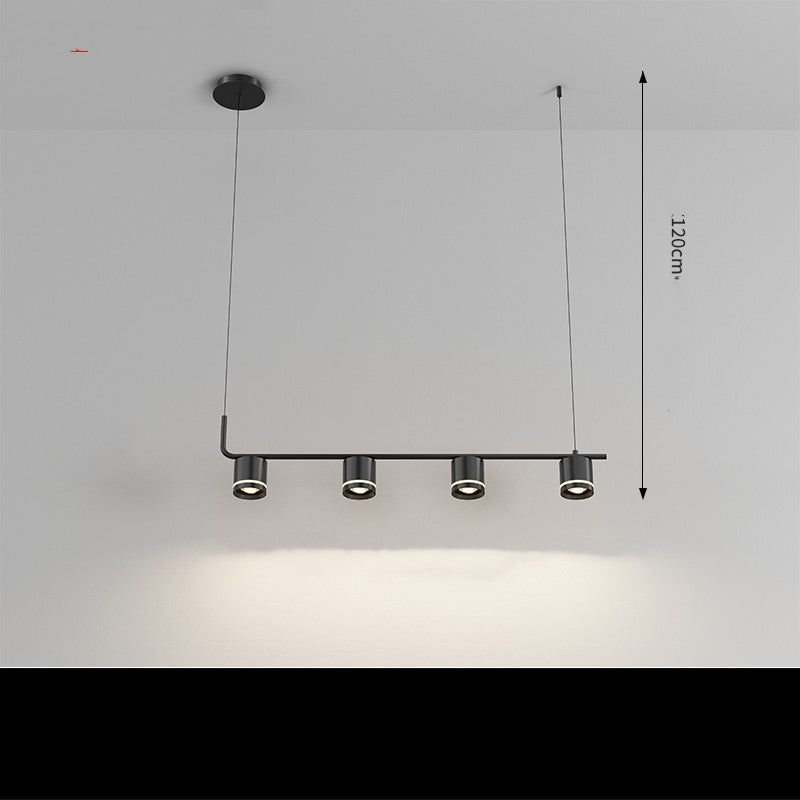 Dining Room Chandelier Modern Simple Personality Art Bedroom Bedside Chandelier / Black / 4heads / Three color dimming