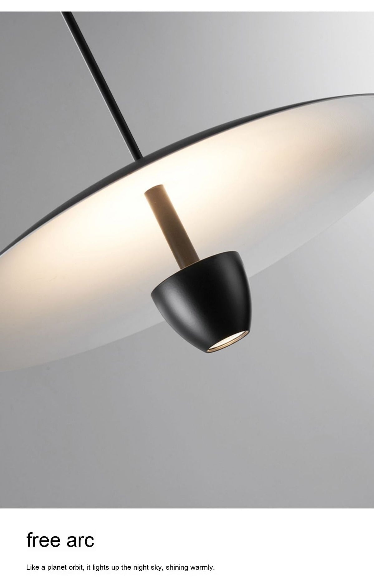 Black Nordic Minimalist Warm Pendant Light
