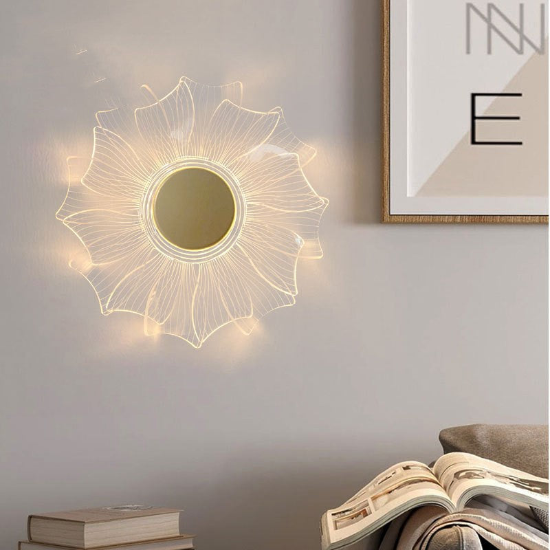 New Creative Personality Petal Acrylic LED Wall Lamp Modern Simple / Windmill / Trichromatic dimming W
