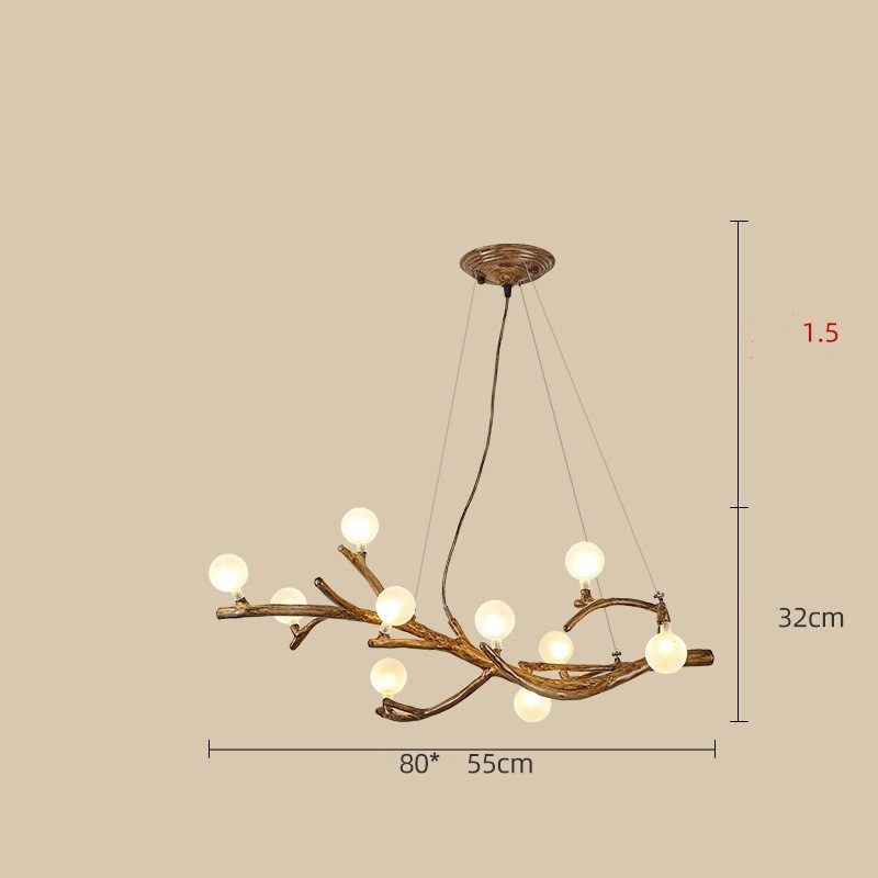 Japanese Wabi Sabi Branch LED Chandelier