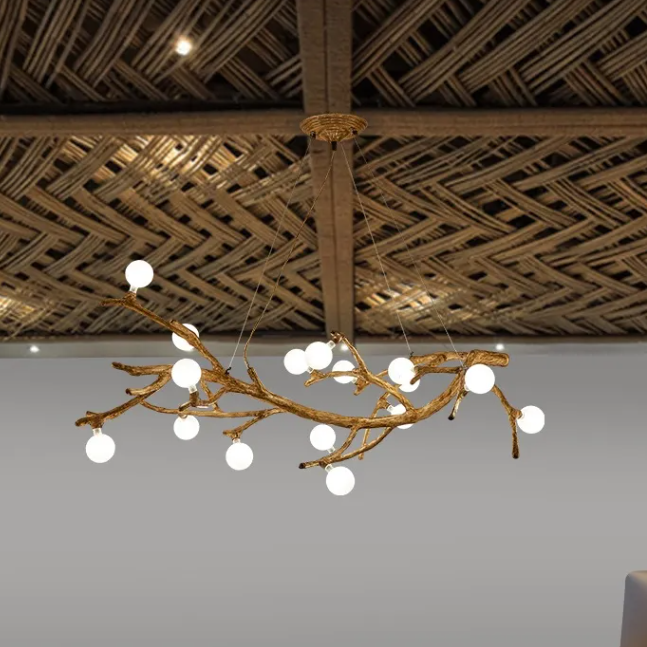 Japanese Wabi Sabi Branch LED Chandelier