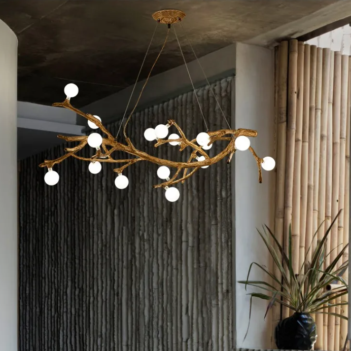 Japanese Wabi Sabi Branch LED Chandelier