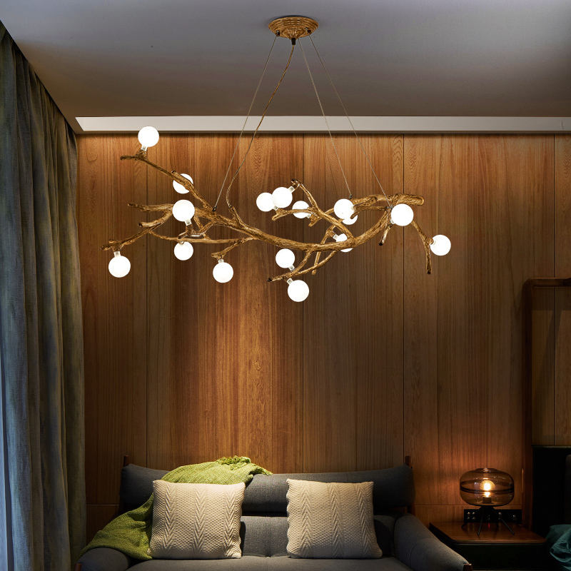 Japanese Wabi Sabi Branch LED Chandelier