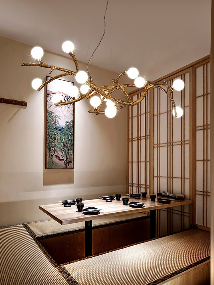 Japanese Wabi Sabi Branch LED Chandelier