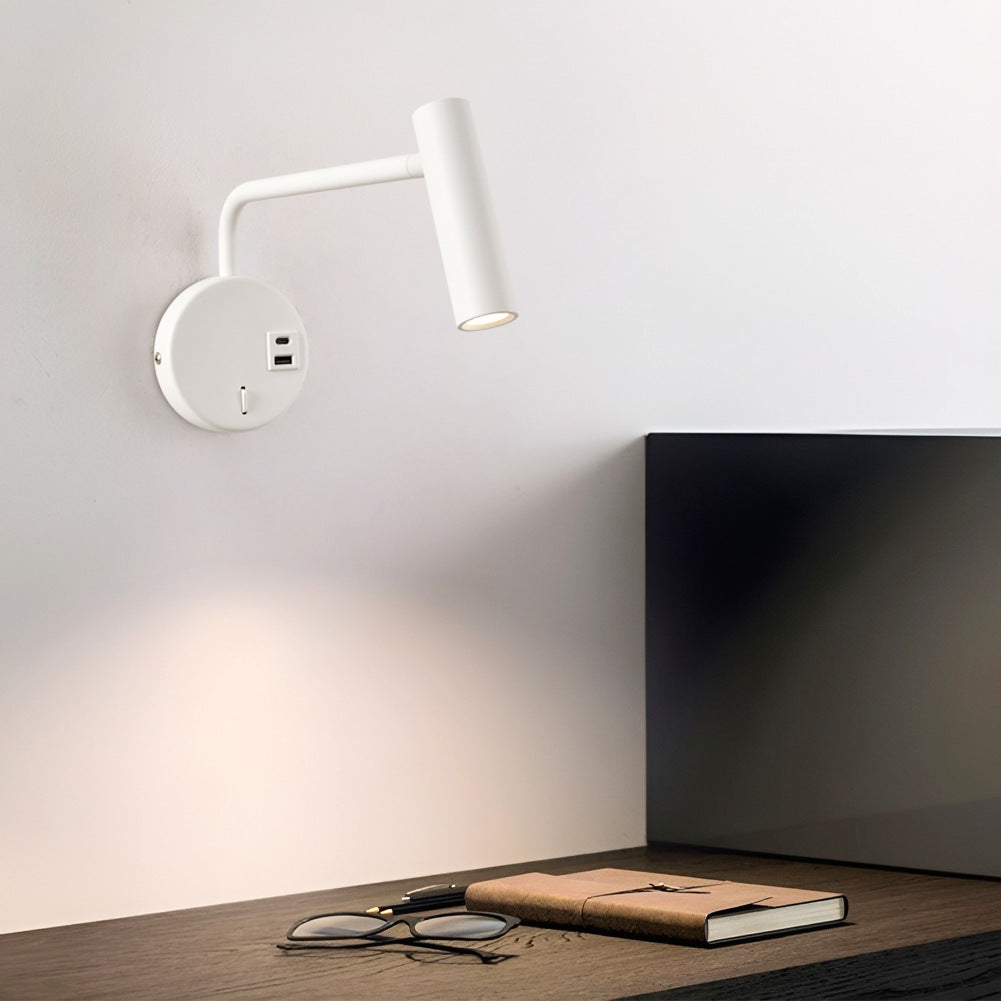 Rocker Reading Wall Lamp Bedside Minimalist Creative Wall Lamp / 3000K / Black With switch