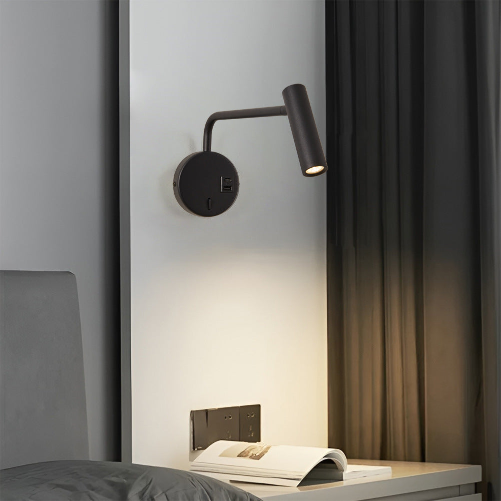 Rocker Reading Wall Lamp Bedside Minimalist Creative Wall Lamp / 3000K / Copper color With switch