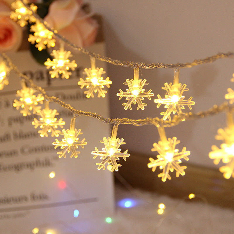 Warm White Snowflake LED String Lights