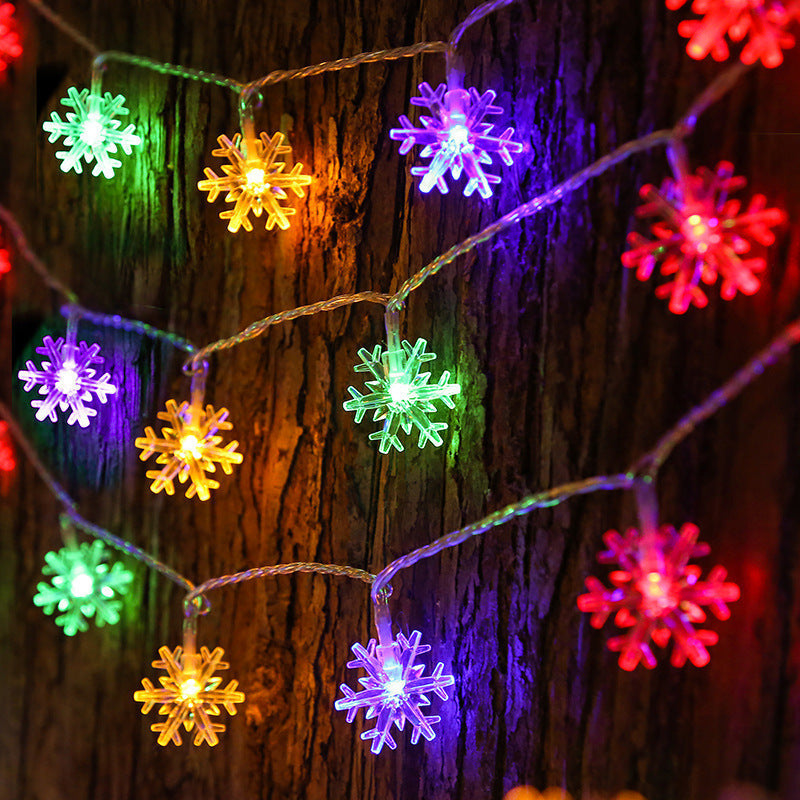 Warm White Snowflake LED String Lights
