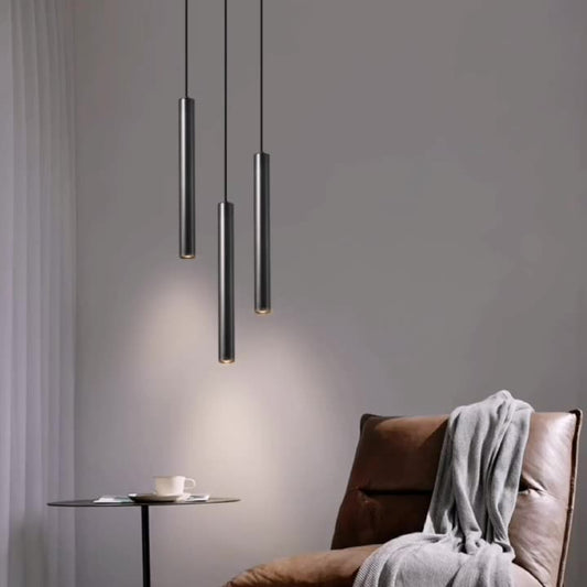 Simple Modern Bedroom Bedside Chandelier / Black