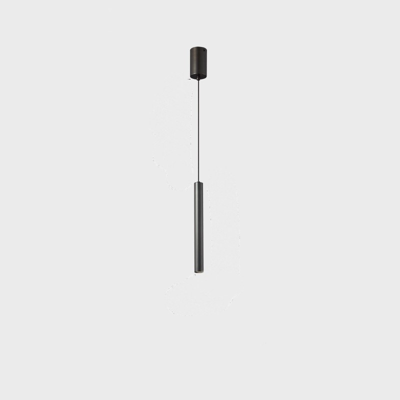 Slim Black Copper Bedside Pendant Light