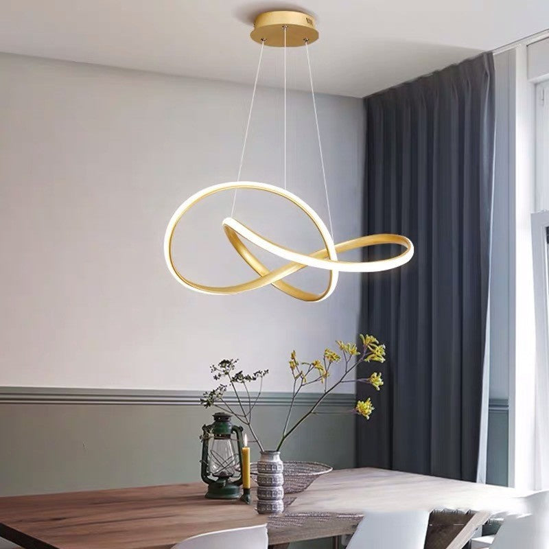 The Dining Room Chandelier Surrounds The Smart Eye Protection Living Room Bedroom / White Model A 50cm / Three color dimming / 220V