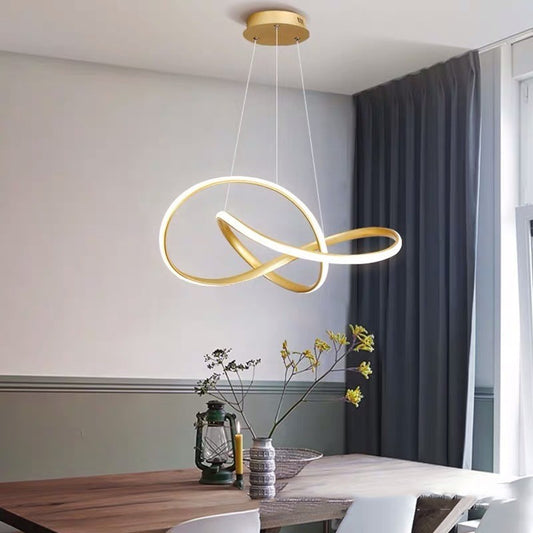 The Dining Room Chandelier Surrounds The Smart Eye Protection Living Room Bedroom / White Model A 50cm / Three color dimming / 220V