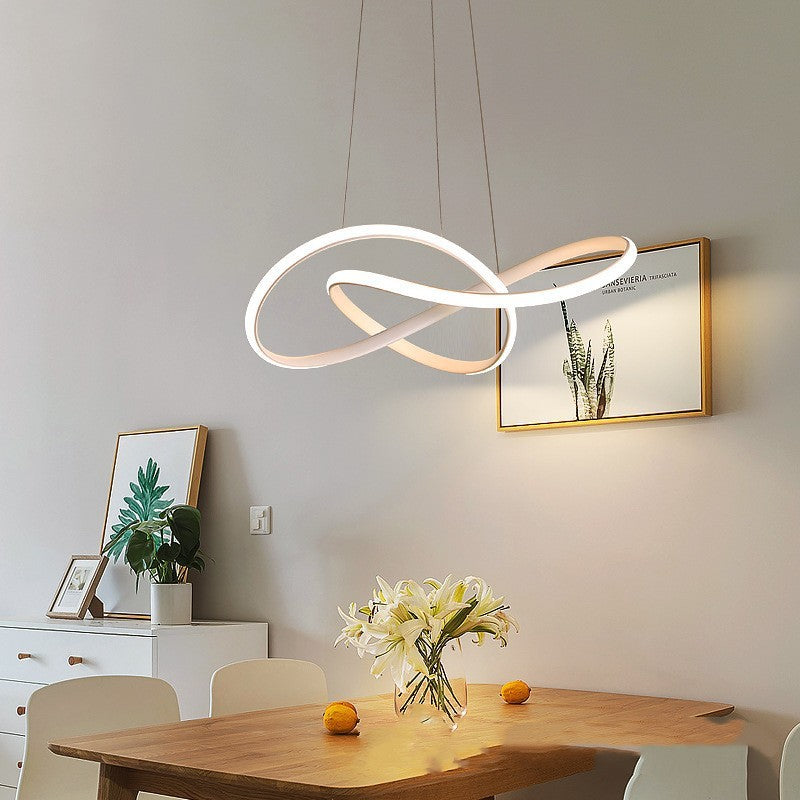 The Dining Room Chandelier Surrounds The Smart Eye Protection Living Room Bedroom / White Model A 50cm / Stepless dimming / 220V