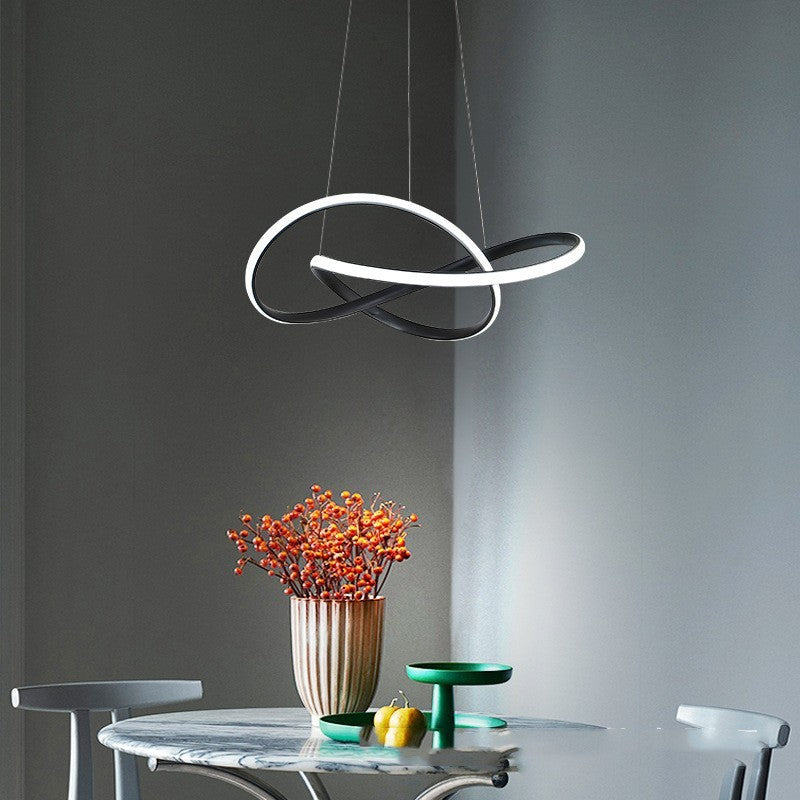 The Dining Room Chandelier Surrounds The Smart Eye Protection Living Room Bedroom / White Model A 60cm / Three color dimming / 220V