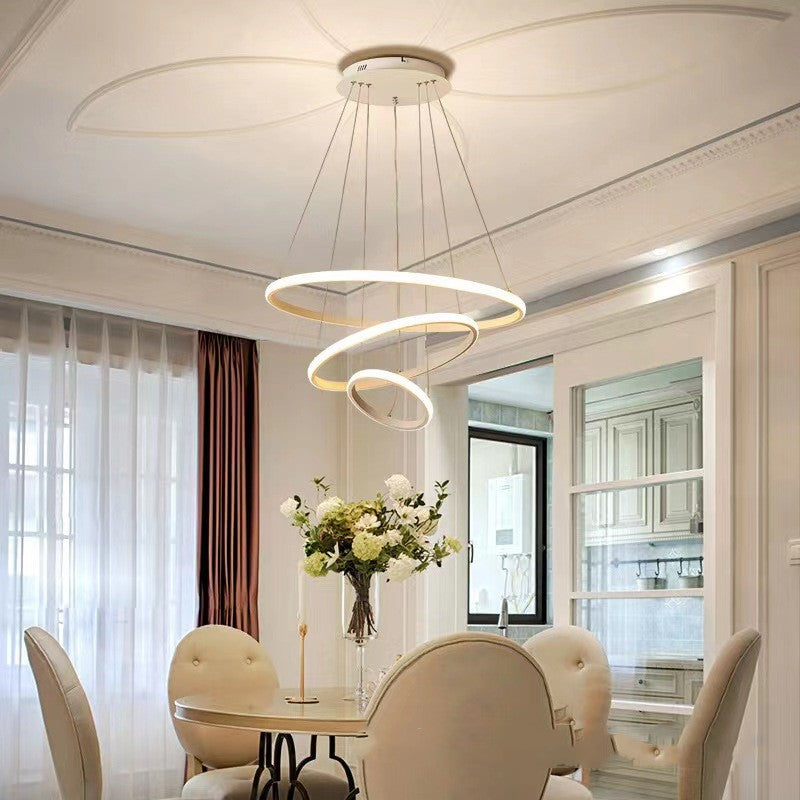 The Dining Room Chandelier Surrounds The Smart Eye Protection Living Room Bedroom / White Model A 60cm / Stepless dimming / 220V