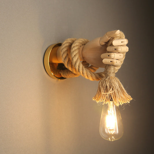 Vintage Ornament Mechanical Hand Wall Lamp / No Light Source / Right Hand