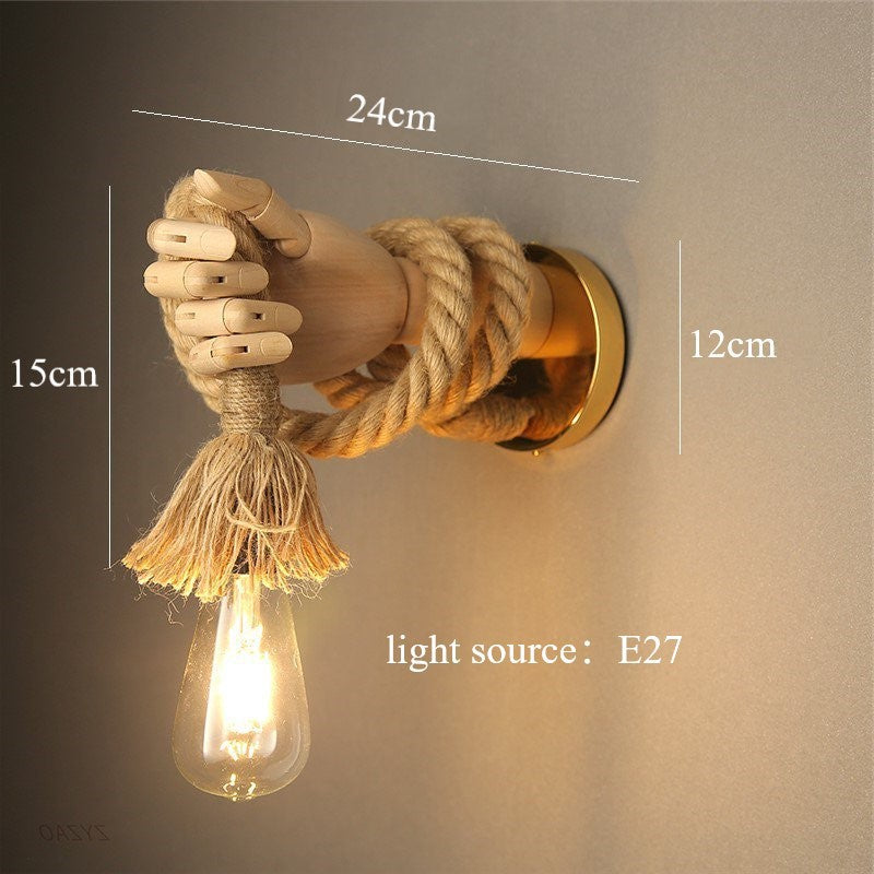 Vintage Mechanical Hand Wall Light