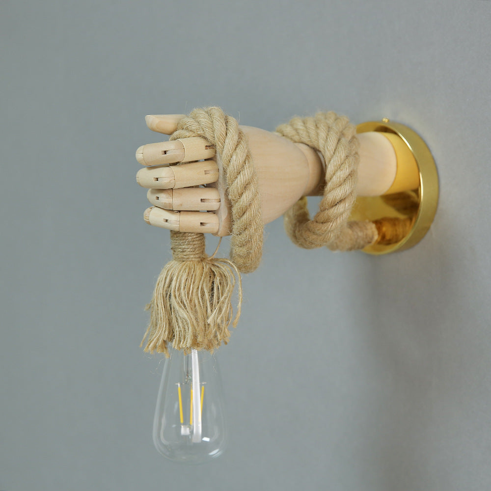 Vintage Ornament Mechanical Hand Wall Lamp / E27led Light Source / Left Hand