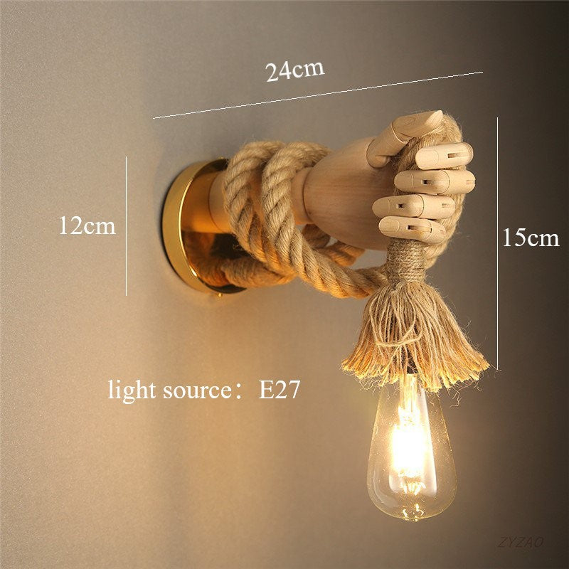 Vintage Mechanical Hand Wall Light